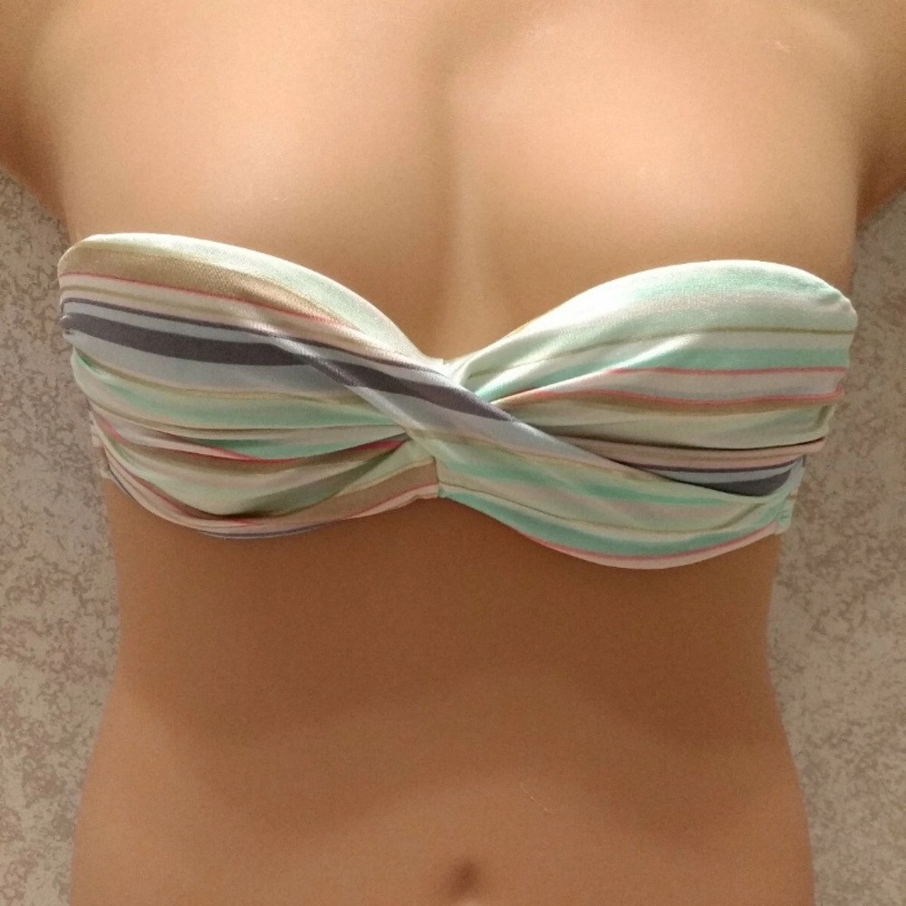Victoria's Secret Pastel Striped Bandeau Bikini Top